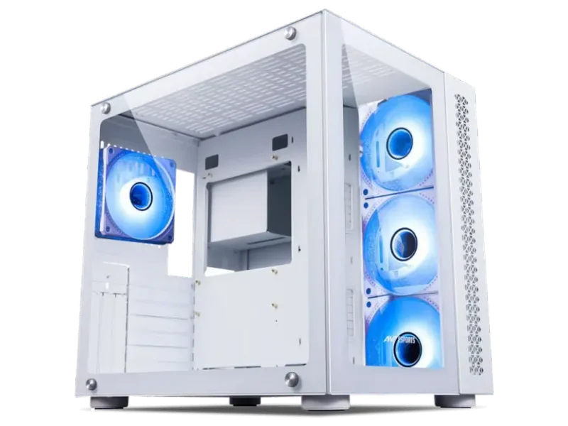 ANT Esports Mid-Tower E-ATX Crystal ARGB Cabinet White