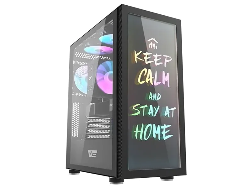 ANT ESPORTS DK210 Graffiti ATX Mid Tower Cabinet (Black)