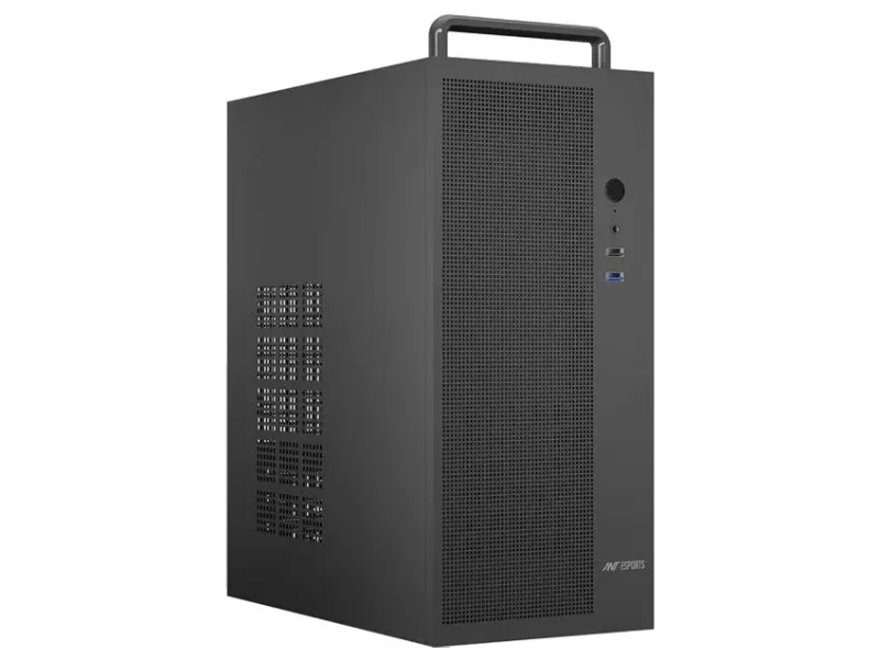 Ant Esports Si10 M-ATX, Mini-ITX with 1 Black Fan Tower Cabinet with USB 2.0 and USB 3.0 Ports Compatible with Computer