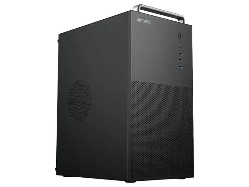 Ant Esports Si12 M-ATX, Mini-ITX with 1 Black Fan Mid Tower Cabinet with USB 2.0 and USB 3.0 Ports Compatible with Computer