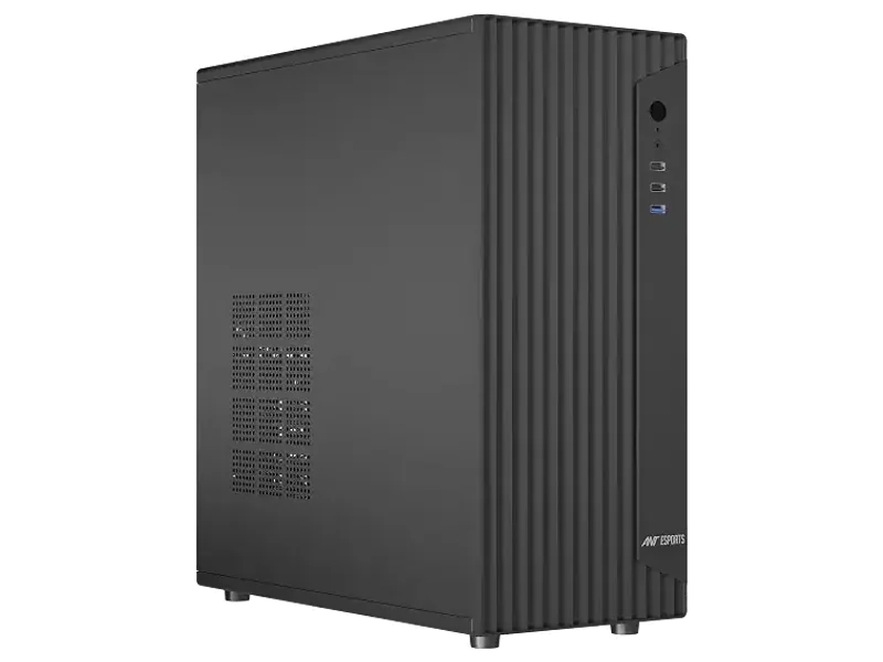 Ant Esports Si30 Mid-Tower Computer Case/Gaming Cabinet - Black | Support ATX/M-ATX, Mini-ITX | Pre-Installed 1 Black Fan
