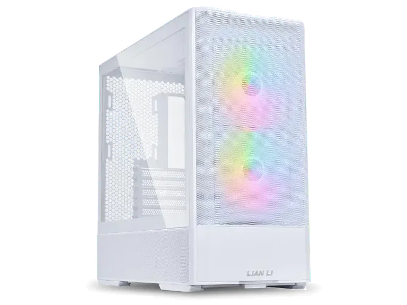 Lian Li LANCOOL 207 Mid-Tower ATX Computer Case/Gaming Cabinet - White | Steel & Tempered Glass| Support ATX/Micro-ATX/Mini-ITX | Pre- Installed 4 Fans (G99.LAN207RW.in)