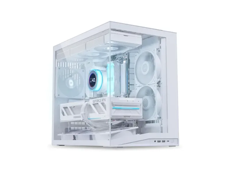 Lian Li O11 Dynamic Mini V2 Flow Mid-Tower Computer Case/Gaming Cabinet - White | Support ATX/Micro-ATX/Mini-ITX | Included 5 PWM Fans (G99.O11DMIV2FW.in)