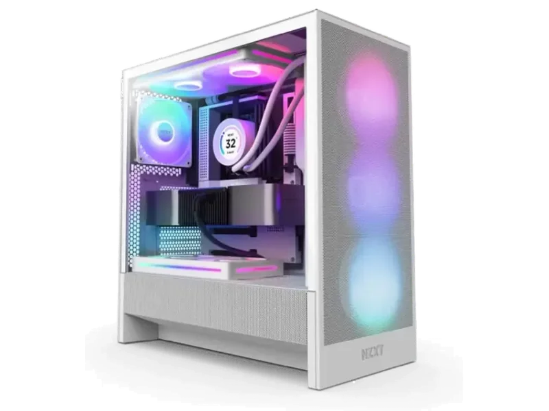 NZXT H5 Flow RGB 2024 Edition EATX Mid Tower Cabinet (White)
