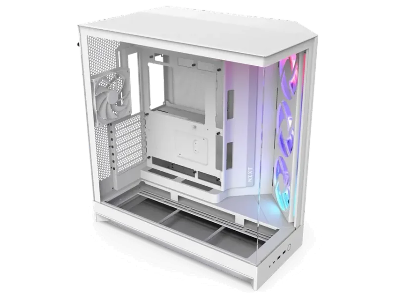 NZXT H9 Flow RGB (2025) Large Dual-Chamber Mid-Tower Gaming Cabinet - White (CM-H92FW-R1)