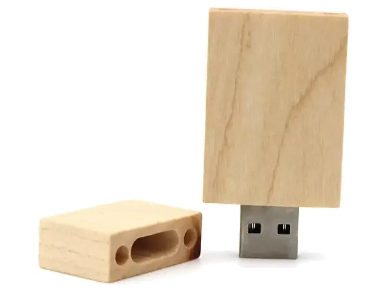 CleverlyGifted® 64GB Wooden Pen Drive | Natural Wood Finish | Minimalist Design | USB 2.0, Speed up to 10 Mbps | Ideal Corporate Gifting Product | 1 Pc