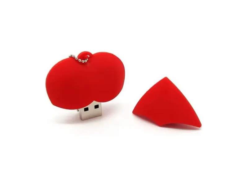 Red Heart USB Flash Drive, Novelty Design Portable Data Storage Device, Creative Love-Shaped Memory Stick, Grade A Quality Chips, Upto 10Mbps, Interface 2.0, 4GB-128GB (16, GB)
