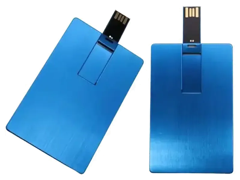 Blue Metal Card Pendrive, Interface 2.0, Upto 10mbps, Grade A Quality Chip, Novelty Fancy USB Flash Drives (58.4, GB)