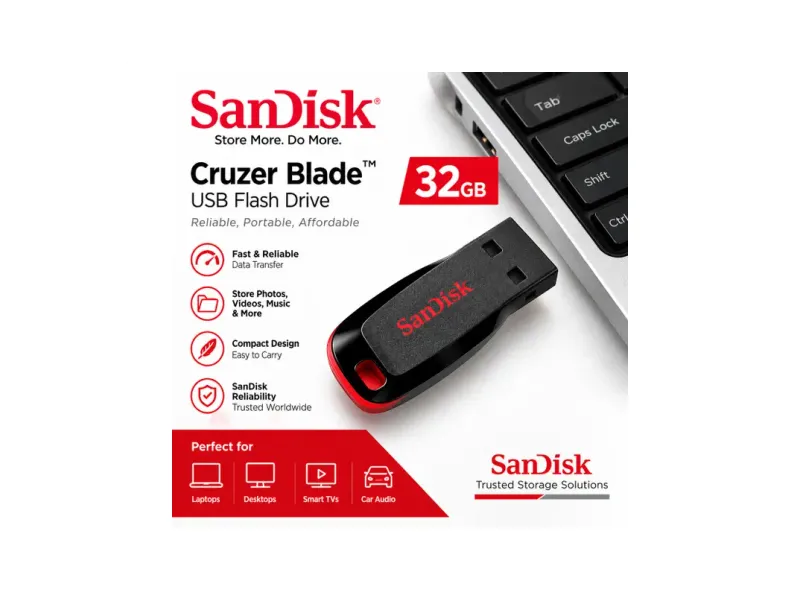 anydisk CZ48 32 GB Pen Drive Compatible with Laptop, Mobile, Gaming Console, Desktop Computer, Audio Player USB 3.0 Plastic Case
