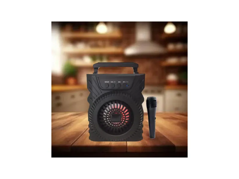 Clairbell Bluetooth Speaker with Karaoke Mic, 6Hrs Playtime Support SD Card/Aux/USB Z61 5 W Bluetooth Laptop/Desktop Speaker