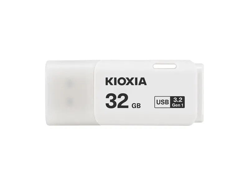 KIOXIA TransMemory U301 32GB USB 3.2 Gen 1 Flash Drive - High-Speed, Compact, Portable Storage Solution with 5-Year Warranty (White)