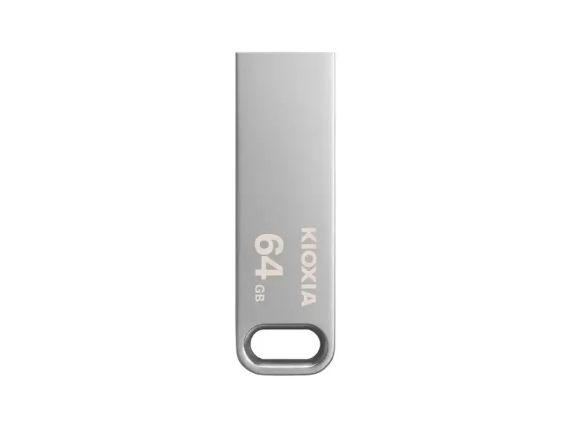 KIOXIA TransMemory U366 64GB USB 3.2 Gen 1 Flash Drive - Small, Stylish Metallic Body with 5-Year Warranty (White)