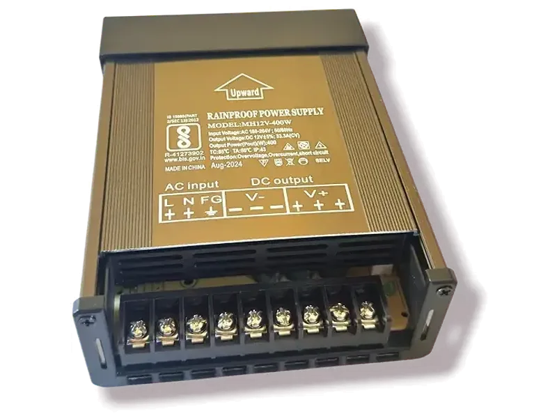 AL-QURAISH 12V 33.3A / 400W Rainproof DC Switched SMPS Power Supply
