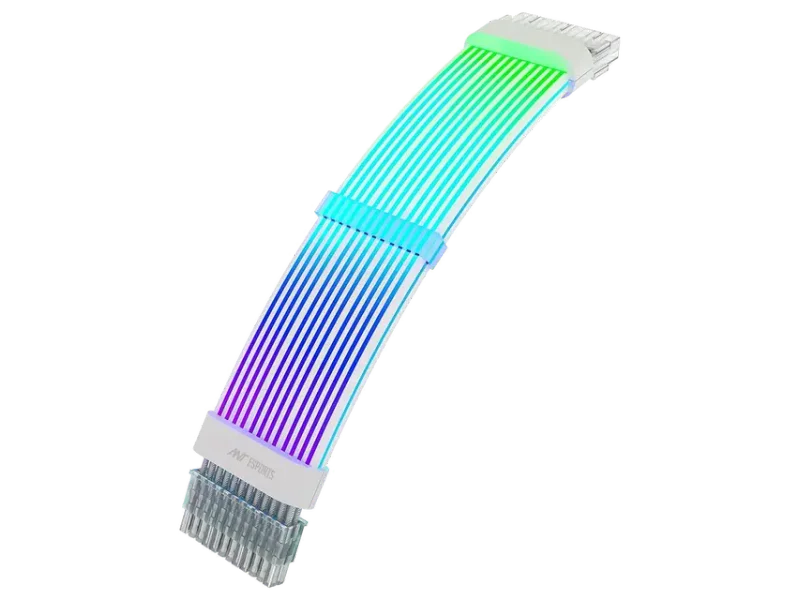 ANT Esports Neon Glow 24PIN ARGB PSU 18AWG Cable Extension