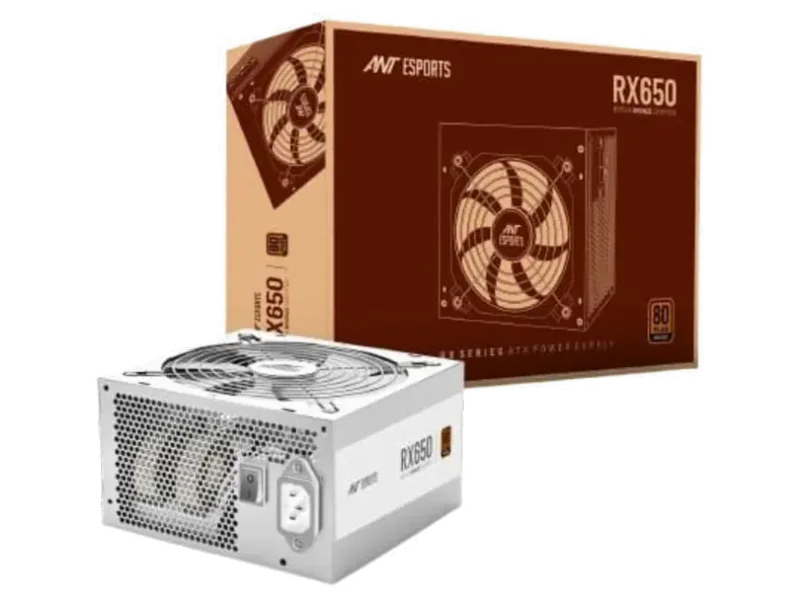 ANT ESPORTS RX650 650W 80 + Bronze ATX 2.0 Non Modular Power Supply ( 650W ) ( White )