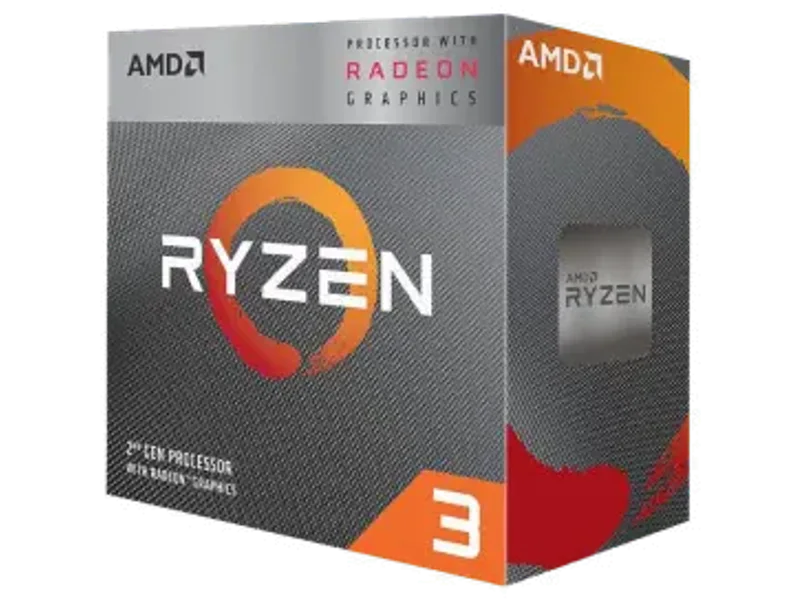 AMD Ryzen 3 3200G Processor with Radeon Vega 8 Graphics (4 Cores, 4 Threads, Max. Boost Clock Up To 4.0GHz, AM4 Socket and 6MB Cache)