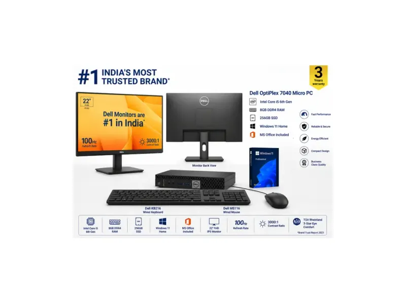 DELL Intel Core i5 (8 GB / 256 GB / Windows 11) Assembled Desktop Computer