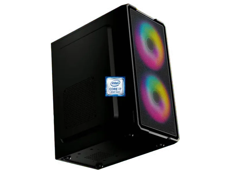 LF Core™ i7-2600 Processor [DTA-N5] Gaming PC | Dual RGB Fans | Core i7 - 2600 Quad Core Processor (8 GB RAM/Intel® Ultra HD 2000 Graphics/256 GB SSD Capacity/Windows 11 Pro) Mini Gaming Tower with MS Office