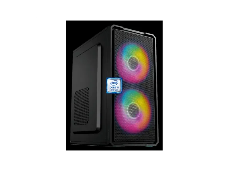 Hayyo Intel® Core™ i7 (2nd Gen) Processor [4 Cores, 8 Threads, 3.40 GHz] [AMA-N5] Intel Core i7 - 2600 Quad Core Processor | RGB-Majesty-N5 | Gaming PC (8 GB RAM/Intel® HD 4K Graphics/256 GB SSD Capacity/Windows 11 Pro) Gaming Tower with MS Office