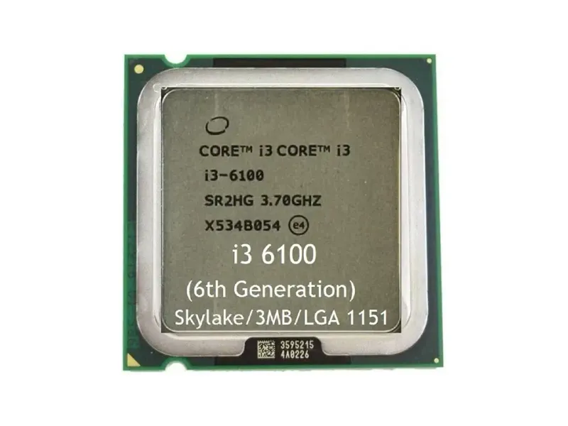 i3 6100 (6th Generation)| 3.7 GHZ| 14 nm| LGA 1151 Socket| 2 CORE 4 Threads| 3MB L3| FSB 2133MHz DDR4| TDP 51W| Skylake Architecture Desktop CPU Processor!!