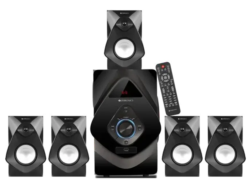 ZEBRONICS BT8591RUCF, Optical IN, USB, AUX, BT v5.0 , HDMI (ARC), AC-3 125 W Bluetooth Home Audio Speaker