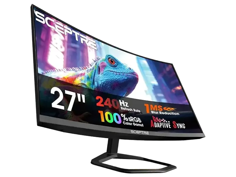 Sceptre New 27-inch Curved 240Hz Gaming Monitor 1500R DP x2 HDMI x2 Build-in Speakers Machine Black 2026