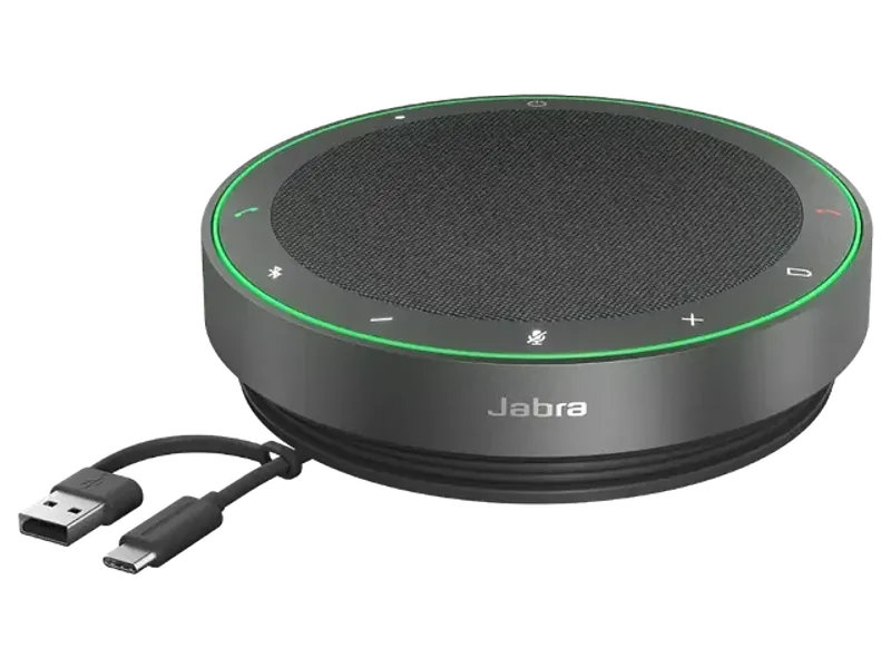 Jabra Speak2 75 MS Teams Wireless Speakerphone Premium Bluetooth & USB Conference Speaker with 4 Noise-Cancelling Microphones, Full Duplex Audio, Up to 32 Hours Battery Life for Hybrid Work & Meetings