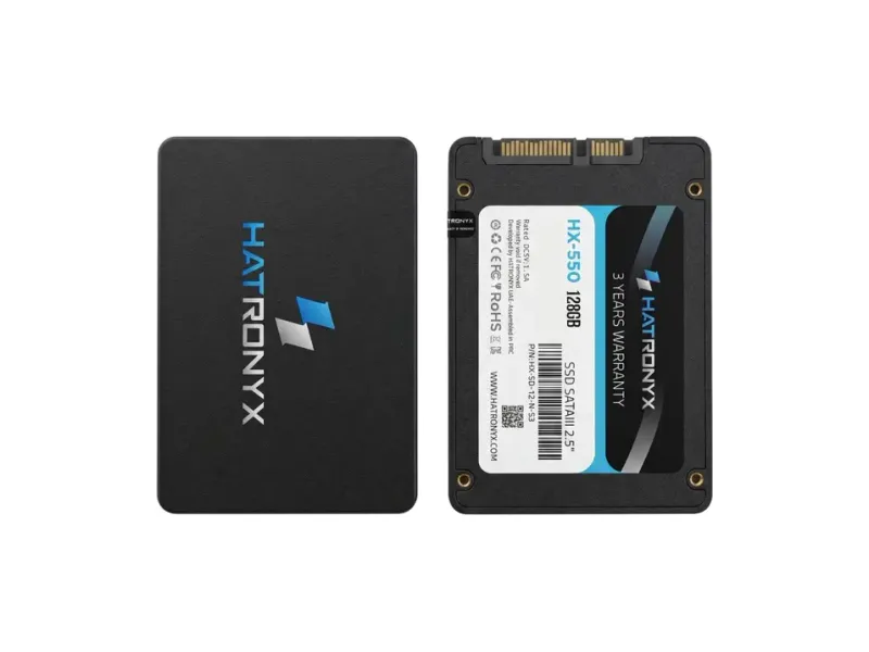 hatronyx HX-550 128 GB Network Attached Storage, Laptop, Desktop, All in One PC's Black SATA III Internal Solid State Drive (SSD) (HX-SD-12-N-S3)