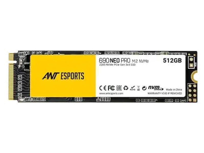 Ant Esports 690 Neo Pro 512GB M.2 NVMe Internal SSD 690-NEO-PRO-M2-NVMe-512GB