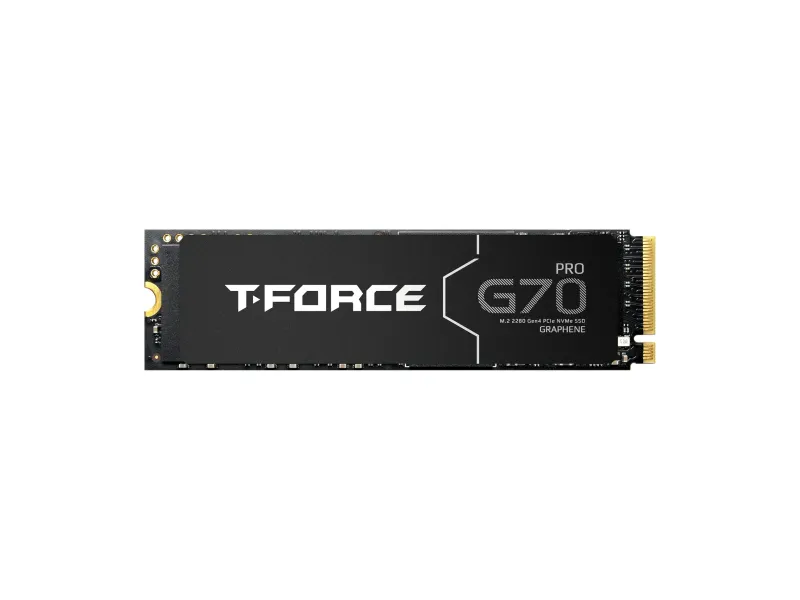 TEAMGROUP T-Force G70 PRO Graphene Heatsink 2TB DRAM SLC Cache 3D TLC NAND NVMe InnoGrit PCIe Gen4x4 M.2 2280 Gaming Internal SSD Works with PS5 Read/Write 7400/6800 MB/s TM8FFH002T0C129