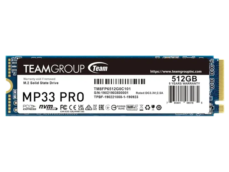 Teamgroup MP33 Pro 512GB M.2 NVMe Internal SSD