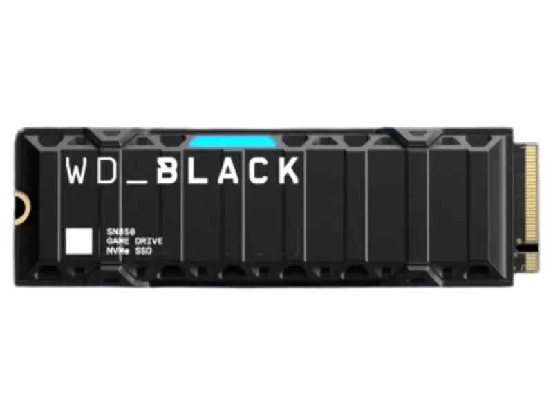 WD_BLACK 2TB SN850 NVMe SSD for PS5 Consoles Solid State Drive with Heatsink - Gen4 PCIe, M.2 2280, Up to 7,000 MB/s - WDBBKW0020BBK-WRSN