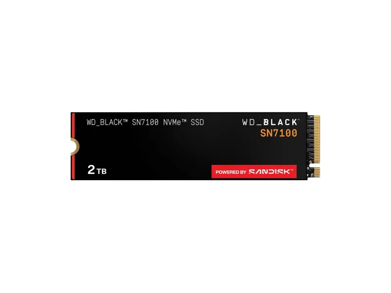 Western Digital WD Black SN7100 NVMe 2TB, Upto 7250MB/s R, 6900MB/s W, 5Y Warranty, PCIe Gen 4 NVMe M.2 (2280), Gaming Storage, Internal Solid State Drive (SSD) (WDS200T4X0E-00CJA0)