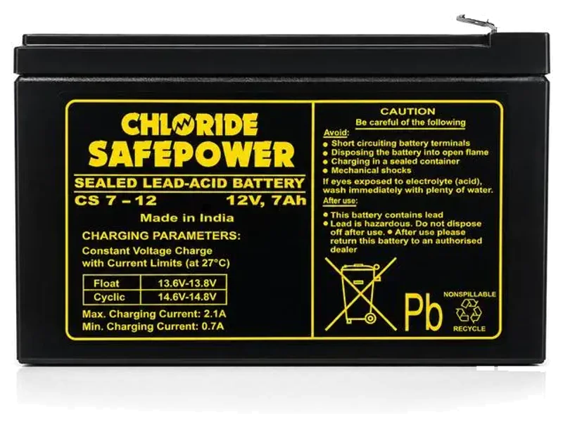 EXIDE 7.2Ah battery for UPS 12 V Offline/Standby Tower Model UPS with Overload Protection 0 Outlet Plugs