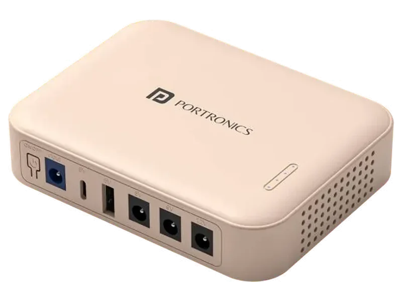 Portronics Kinectic 8K Mini UPS for WiFi Router Broadband Modem 12V Router UPS up to 2A Power Backup for Router