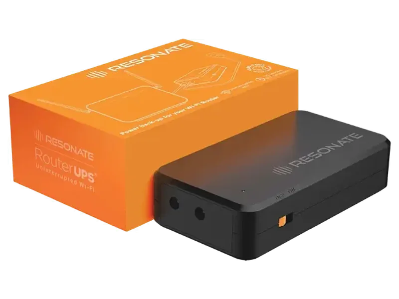 Resonate RouterUPS® NxT | Original Router UPS for 12V WiFi Router & Modem (Supports up to 3A) | Mini UPS | WiFi UPS Power Backup Up to 6 Hrs | Jio Fiber Airtel Compatible
