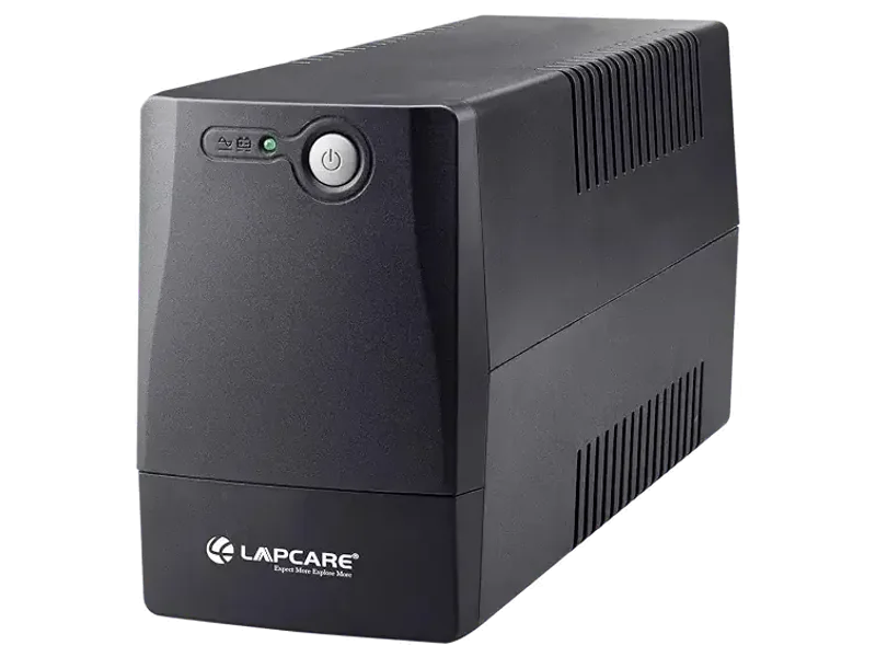 Lapcare Lapon-750 600VA /360W, 230V, UPS System, an Ideal Power Backup & Protection for Home Office, Desktop PC & Home Electronics, Lead Acid Battery, Black