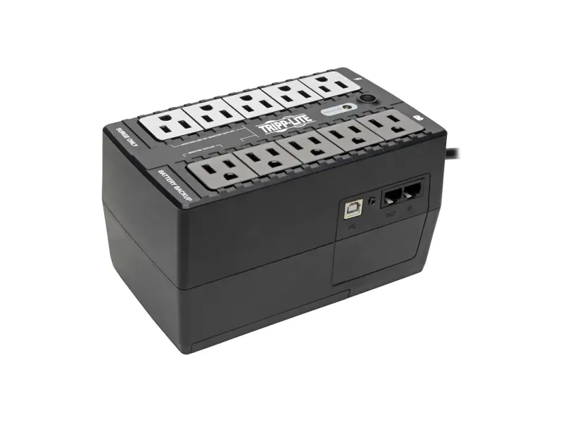 Tripp Lite 550VA UPS Battery Backup, 300W Eco Green, USB, RJ11, 8 Outlets (ECO550UPS)