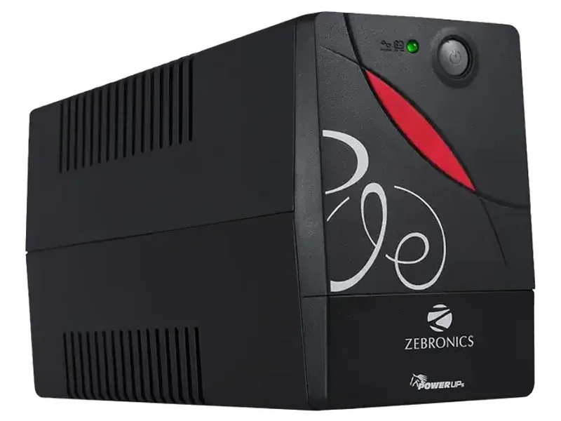 ZEBRONICS Zeb-U725 600VA UPS for Desktop/PC/Computers (not for Routers) with Automatic Voltage Regulation, Black