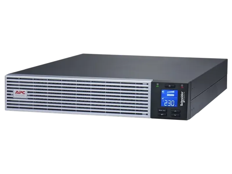 APC EASY UPS ON-LINE SRVL3KRI-IN- 3KVA | 230V | 4 INDIA 3-PIN 6A + 1 HARD WIRE 3-WIRE (1P+N+E) OUTLETS | LITHIUM-ION | RACK/TOWER 2U | INTELLIGENT CARD SLOT | VISUAL LCD AND AUDIBLE ALARMS | W/O RAIL KIT | 3 YEARS WARRANTY