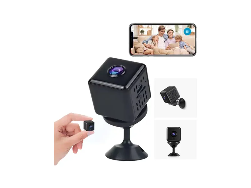 DRUMSTONE Mini WiFi 1080P Security Camera for Indoor & Outdoor Uses - 15 Years Warranty 4K Webcam 2048p, Night vision, Wireless Connectivity