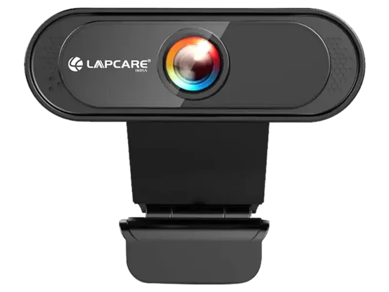 LAPCARE Lapcam HD 720M P, Noise Isolated Microphone with Computer HD stremaing Web cam for Desktop & Laptop with mic with Wide Angle Lens & Large Sensor for Superior Low Light, Optical (Black)